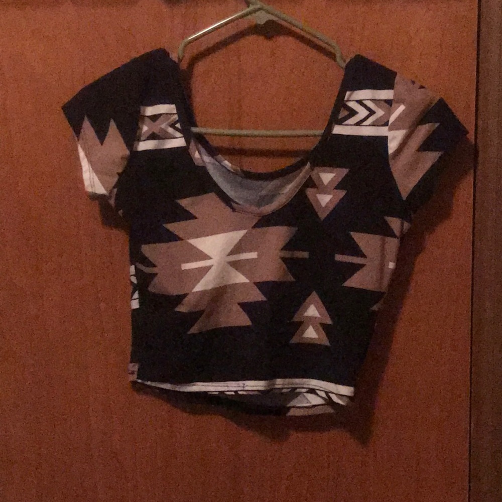 Aztec print Crop Top